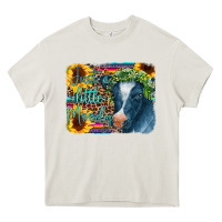 Cream Cow Serape Just a Little Moody Heavy Core Tee - CowCowDesign