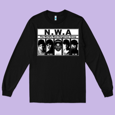 N W A Long Sleeve Tee Designed By Artisfamous
