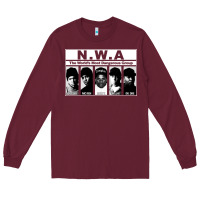 Burgundy n w a Long Sleeve Tee - artisFamous