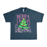 Merry Neon Christmas Urban Heavy Tee | Teevron