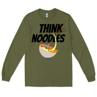 Army Green think noodles Long Sleeve Tee - artisFamous