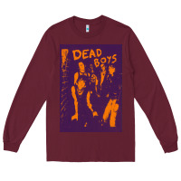Burgundy Dead Boys Punk Long Sleeve Tee - artisFamous