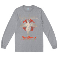 Heather Grey louder than life teather american Long Sleeve Tee - artisFamous