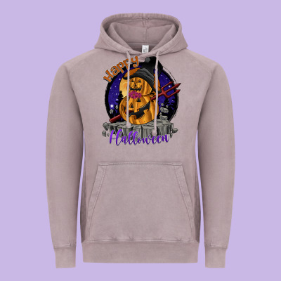 Happy Halloween Vintage Hoodie Designed By Sublimationcraftshop