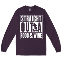 Plum straight out a food and wine Long Sleeve Tee - artisFamous