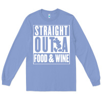 Colony Blue straight out a food and wine Long Sleeve Tee - artisFamous