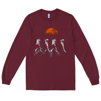 Burgundy solar system galaxy, astronomy lover Long Sleeve Tee - artisFamous