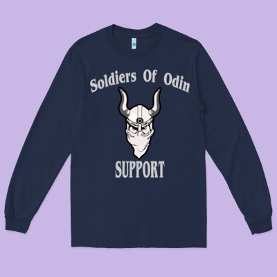 Soldiers Of Odin Worldwide Support Long Sleeve Tee Designed By Artisfamous