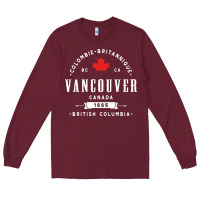 Burgundy vancouver canada Long Sleeve Tee - artisFamous