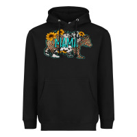 Black mama bear sunflowers leopard cowhide mother's day Heavyweight Hoodie - Jasminsmagicworld