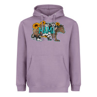 Lavender mama bear sunflowers leopard cowhide mother's day Heavyweight Hoodie - Jasminsmagicworld