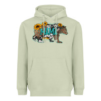 Matcha mama bear sunflowers leopard cowhide mother's day Heavyweight Hoodie - Jasminsmagicworld