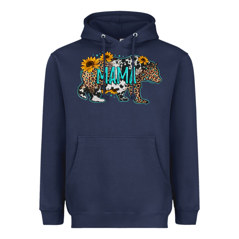 Mama Bear Sunflowers Leopard Cowhide Mother's Day Heavyweight Hoodie by Jasminsmagicworld | Teevron