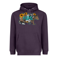 Plum mama bear sunflowers leopard cowhide mother's day Heavyweight Hoodie - Jasminsmagicworld