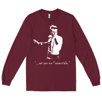 Burgundy marco mengoni l essenziale Long Sleeve Tee - artisFamous