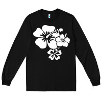 Black hawaiian flower Long Sleeve Tee - artisFamous