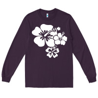 Plum hawaiian flower Long Sleeve Tee - artisFamous