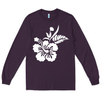 Plum hawaiian flower Long Sleeve Tee - artisFamous