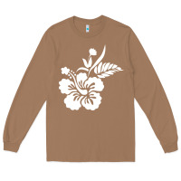 Toasted Coconut hawaiian flower Long Sleeve Tee - artisFamous