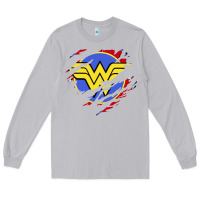Moon Dust tear off wonder woman shield Long Sleeve Tee - artisFamous
