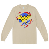 Mushroom tear off wonder woman shield Long Sleeve Tee - artisFamous