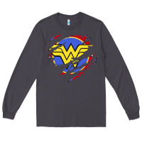 Smoke tear off wonder woman shield Long Sleeve Tee - artisFamous