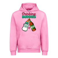 Fuchsia Pink Drinking Buddies Urban Hoodie - Jasminsmagicworld