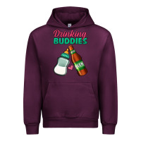 Mauve Wine Drinking Buddies Urban Hoodie - Jasminsmagicworld