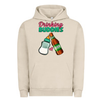 Pigment French Oak Drinking Buddies Urban Hoodie - Jasminsmagicworld