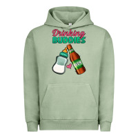 Pigment Oil Green Drinking Buddies Urban Hoodie - Jasminsmagicworld