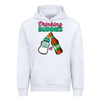 White Drinking Buddies Urban Hoodie - Jasminsmagicworld
