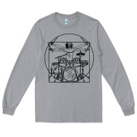 Heather Grey drums gift Long Sleeve Tee - artisFamous