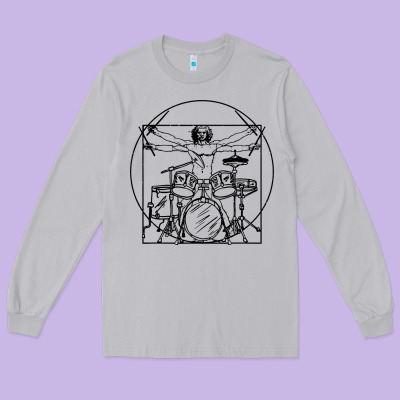 Drums Gift Long Sleeve Tee Designed By Artisfamous