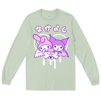 Matcha melody and kuromi heart Long Sleeve Tee - artisFamous