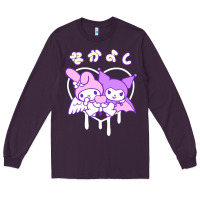 Plum melody and kuromi heart Long Sleeve Tee - artisFamous