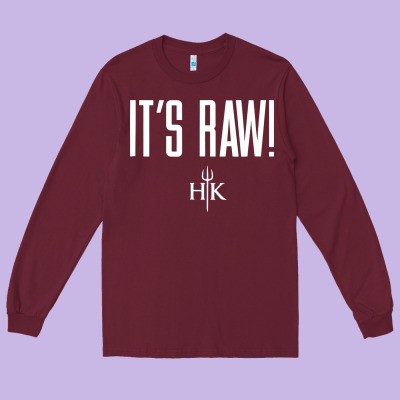 Official Hell's Kitchen It's Raw Long Sleeve Tee Designed By Artisfamous