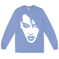 Colony Blue marilyn manson face Long Sleeve Tee - artisFamous