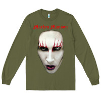 Army Green marilyn manson Long Sleeve Tee - artisFamous