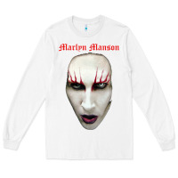 White marilyn manson Long Sleeve Tee - artisFamous