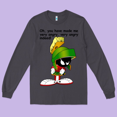 Marvin The Martian Looney Toons Long Sleeve Tee Designed By Artisfamous