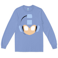 Colony Blue mega man retro video game face Long Sleeve Tee - artisFamous