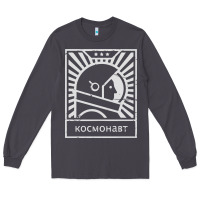 Smoke cosmonaut – retro soviet space race Long Sleeve Tee - artisFamous