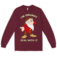 Burgundy santa grumpy Long Sleeve Tee - artisFamous