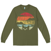 Army Green cat retro vintage style Long Sleeve Tee - artisFamous