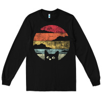 Black cat retro vintage style Long Sleeve Tee - artisFamous