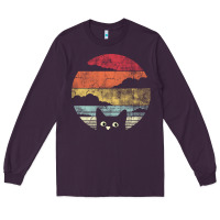 Plum cat retro vintage style Long Sleeve Tee - artisFamous