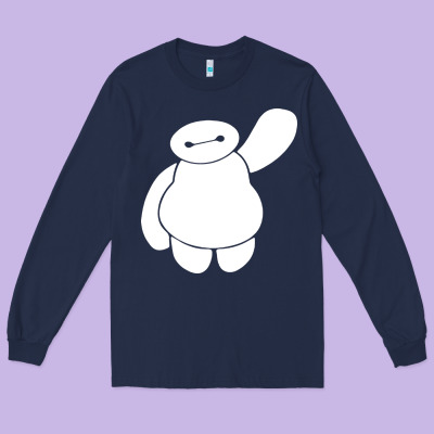 Baymax Big Hero 6 Long Sleeve Tee Designed By Artisfamous