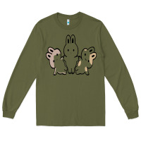 Army Green bunnys Long Sleeve Tee - artisFamous