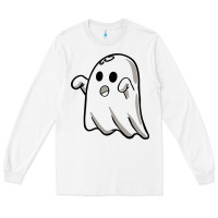 White ghost Long Sleeve Tee - artisFamous