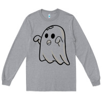 Heather Grey ghost Long Sleeve Tee - artisFamous